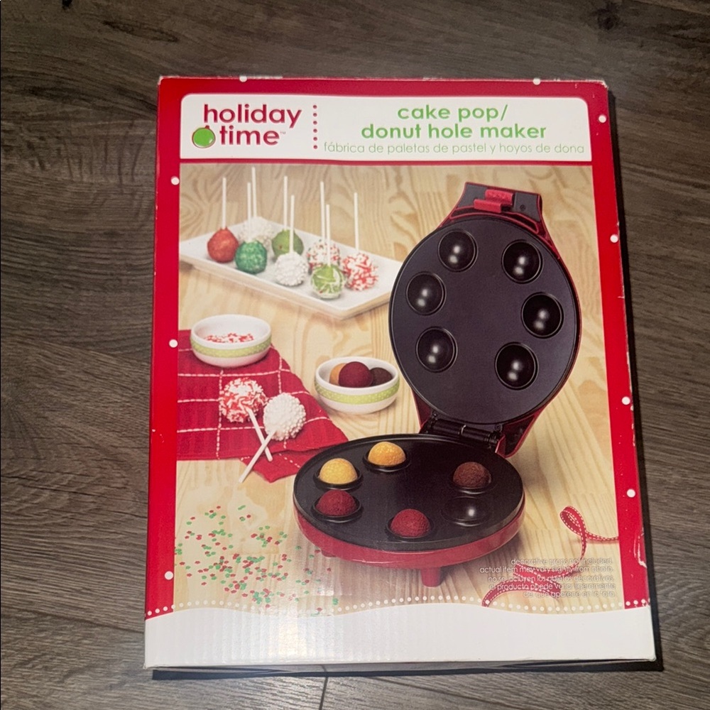 Holiday Time Red Cake Pop and Donut Hole Maker